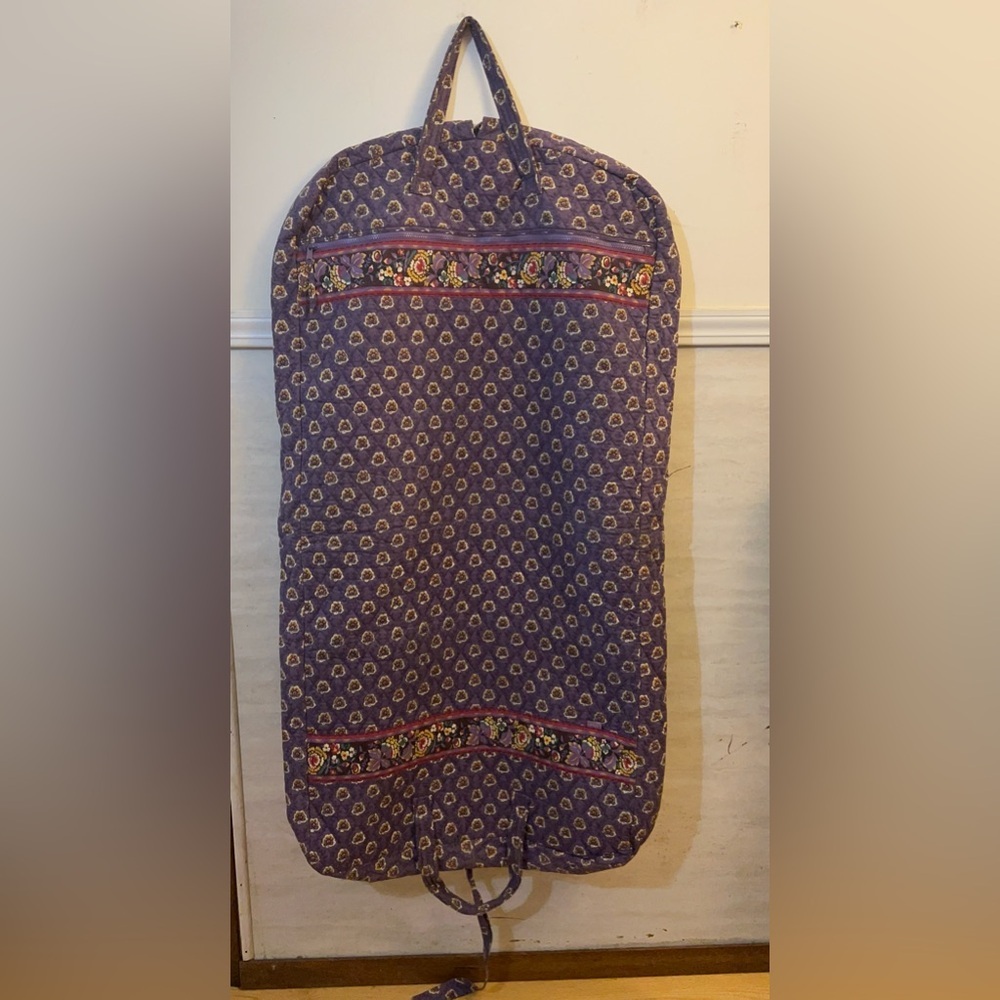 Vera Bradley quilted hanging garment bag in the retired
"Maison Blue" pattern